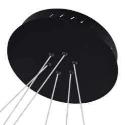 VONN LIGHTING VONN Tania Trio VMC32500BL 32" Integrated LED ETL Certified Ring Chandelier Height Adjustable Black Pendant -VONN LIGHTING VMC32500BL IMAGE WB3