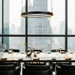 VONN LIGHTING VONN Tania VMC33223BL 23" 100-277V Integrated LED ETL Certified Pendant, Height Adjustable Ring Chandelier, Black -VONN LIGHTING VMC33223BL IMAGE 5