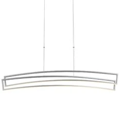 VONN LIGHTING VONN Sirius VMC33440AL 46" ETL Certified Integrated LED Pendant, Height Adjustable Chandelier In Silver