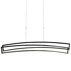 VONN LIGHTING VONN Sirius VMC33440BL 46" ETL Certified Integrated LED Pendant, Height Adjustable Chandelier In Black