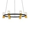 VONN LIGHTING VONN Artisan Ellegi VMC34224BL 24" Integrated LED ETL Certified Pendant, Height Adjustable Chandelier, Black 1 VONN LIGHTING VONN Artisan Ellegi VMC34224BL 24" Integrated LED ETL Certified Pendant, Height Adjustable Chandelier, Black -VONN LIGHTING VMC3422BL IMAGE 1