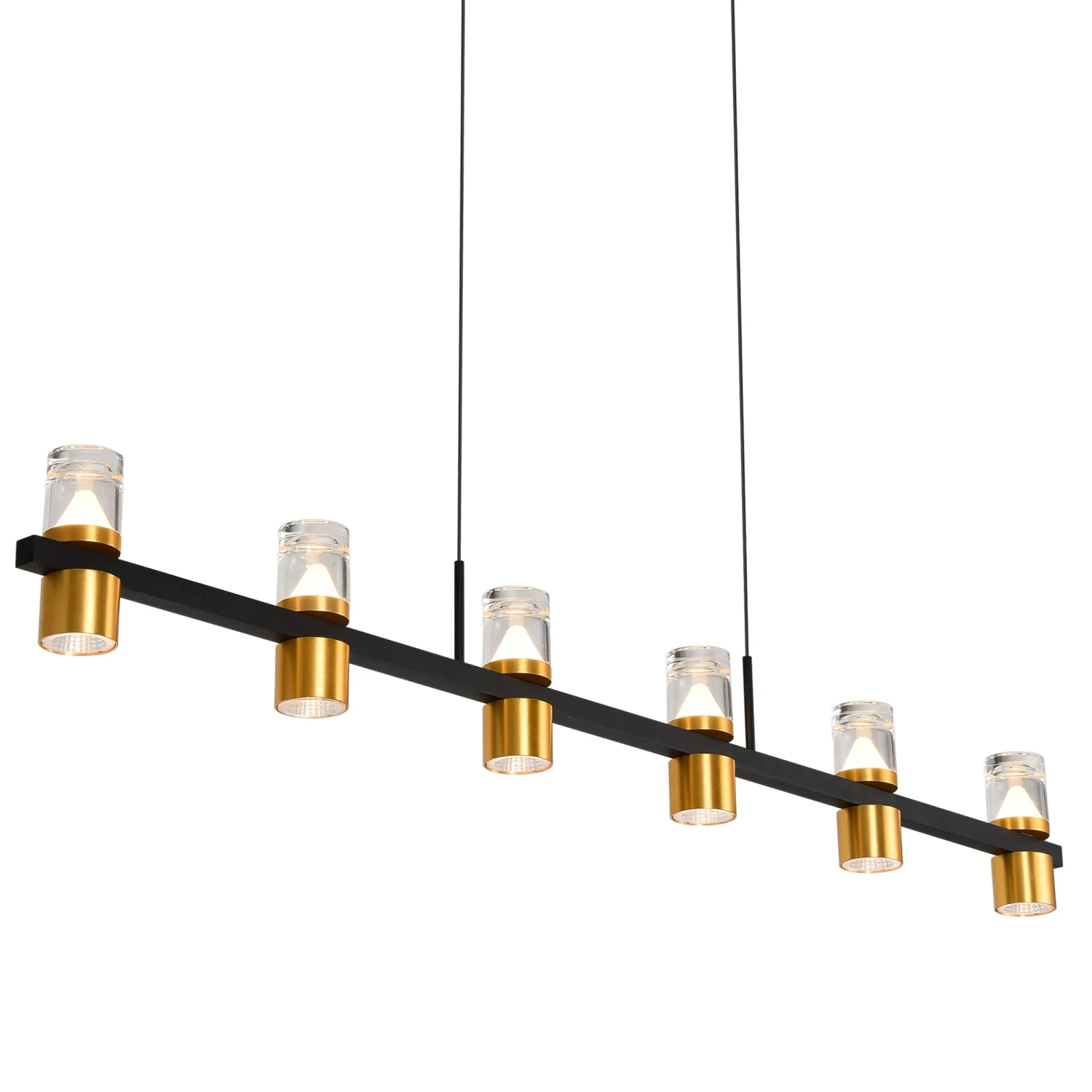 VONN LIGHTING VONN Artisan Ellegi VMC34247BL 47" Integrated LED ETL Certified Pendant, Height Adjustable Chandelier, Black 3 VONN LIGHTING VONN Artisan Ellegi VMC34247BL 47" Integrated LED ETL Certified Pendant, Height Adjustable Chandelier, Black