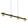 VONN LIGHTING VONN Artisan Ferro VMC34334BL 34" Integrated LED ETL Certified Pendant, Height Adjustable Chandelier, Black