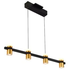 VONN LIGHTING VONN Artisan Ferro VMC34334BL 34" Integrated LED ETL Certified Pendant, Height Adjustable Chandelier, Black -VONN LIGHTING VMC34334BL IMAGE WB2