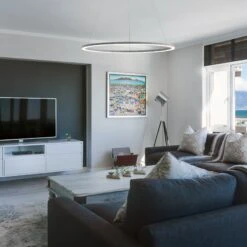 VONN LIGHTING VONN Tania VMC34911AL 39" ETL Certified Integrated LED Ring Chandelier Height Adjustable Pendant In Silver -VONN LIGHTING VMC34911AL IMAGE 6 1