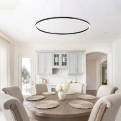 VONN LIGHTING VONN Tania VMC34911BL 39" ETL Certified Integrated LED Ring Chandelier Height Adjustable Pendant In Black 22 VONN LIGHTING VONN Tania VMC34911BL 39" ETL Certified Integrated LED Ring Chandelier Height Adjustable Pendant In Black -VONN LIGHTING VMC34911BL IMAGE 6