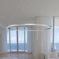 VONN LIGHTING VONN Tania VMC34912AL 51" ETL Certified Integrated LED Ring Chandelier Height Adjustable Pendant In Silver 18 VONN LIGHTING VONN Tania VMC34912AL 51" ETL Certified Integrated LED Ring Chandelier Height Adjustable Pendant In Silver -VONN LIGHTING VMC34912AL IMAGE 4