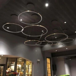 VONN LIGHTING VONN Tania VMC34912BL 51" ETL Certified Integrated LED Ring Chandelier Height Adjustable Pendant In Black -VONN LIGHTING VMC34912BL IMAGE 6