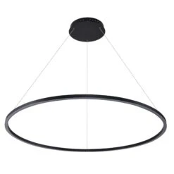 VONN LIGHTING VONN Tania VMC34912BL 51" ETL Certified Integrated LED Ring Chandelier Height Adjustable Pendant In Black -VONN LIGHTING VMC34912BL IMAGE WB1