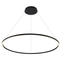 VONN LIGHTING VONN Tania VMC34912BL 51" ETL Certified Integrated LED Ring Chandelier Height Adjustable Pendant In Black -VONN LIGHTING VMC34912BL IMAGE WB2