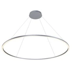 VONN LIGHTING VONN Tania VMC34960AL 60" Integrated LED ETL Certified Ring Chandelier, Height Adjustable Pendant In Silver -VONN LIGHTING VMC34960AL IMAGE WB2