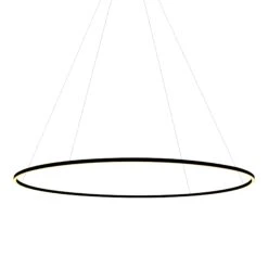 VONN LIGHTING VONN Tania VMC34960BL 60" Integrated LED ETL Certified Ring Chandelier, Height Adjustable Pendant In Black
