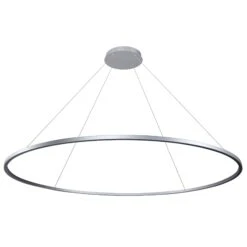 VONN LIGHTING VONN Tania VMC34972AL 72" Integrated LED ETL Certified Ring Chandelier, Height Adjustable Pendant In Silver -VONN LIGHTING VMC34972AL IMAGE WB1
