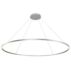 VONN LIGHTING VONN Tania VMC34972AL 72" Integrated LED ETL Certified Ring Chandelier, Height Adjustable Pendant In Silver -VONN LIGHTING VMC34972AL IMAGE WB2