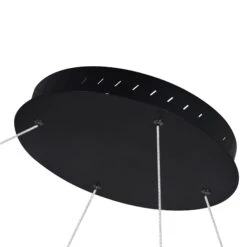 VONN LIGHTING VONN Tania VMC34972BL 72" Integrated LED ETL Certified Ring Chandelier, Height Adjustable Pendant In Black -VONN LIGHTING VMC34972BL IMAGE WB3