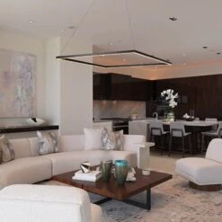 VONN LIGHTING VONN Atria VMC35511BL 39" ETL Certified Integrated LED Square Chandelier, Height Adjustable Pendant In Black -VONN LIGHTING VMC35511BL IMAGE 4