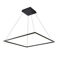 VONN LIGHTING VONN Atria VMC35511BL 39" ETL Certified Integrated LED Square Chandelier, Height Adjustable Pendant In Black -VONN LIGHTING VMC35511BL IMAGE WB1