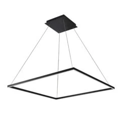 VONN LIGHTING VONN Atria VMC35511BL 39" ETL Certified Integrated LED Square Chandelier, Height Adjustable Pendant In Black -VONN LIGHTING VMC35511BL IMAGE WB2