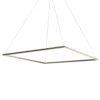 VONN LIGHTING VONN Atria VMC35512AL 51" ETL Certified Integrated LED Square Chandelier Height Adjustable Pendant In Silver -VONN LIGHTING VMC35512AL IMAGE 1