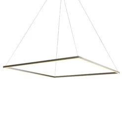 VONN LIGHTING VONN Atria VMC35512AL 51" ETL Certified Integrated LED Square Chandelier Height Adjustable Pendant In Silver