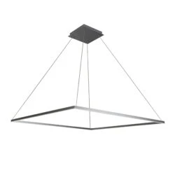 VONN LIGHTING VONN Atria VMC35512AL 51" ETL Certified Integrated LED Square Chandelier Height Adjustable Pendant In Silver -VONN LIGHTING VMC35512AL IMAGE WB2
