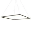 VONN LIGHTING VONN Atria VMC35512BL 51" ETL Certified Integrated LED Square Chandelier Height Adjustable Pendant In Black