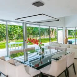 VONN LIGHTING VONN Atria VMC35512BL 51" ETL Certified Integrated LED Square Chandelier Height Adjustable Pendant In Black -VONN LIGHTING VMC35512BL IMAGE 8