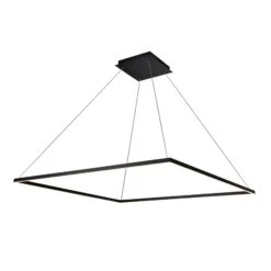 VONN LIGHTING VONN Atria VMC35512BL 51" ETL Certified Integrated LED Square Chandelier Height Adjustable Pendant In Black -VONN LIGHTING VMC35512BL IMAGE WB1