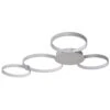 VONN LIGHTING VONN Capella VMCF41500AL 43" Integrated LED ETL Certified Ceiling Light Multi-Ring Semi Flush In Silver -VONN LIGHTING VMCF41500AL IMAGE 1
