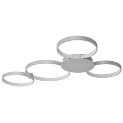 VONN LIGHTING VONN Capella VMCF41500AL 43" Integrated LED ETL Certified Ceiling Light Multi-Ring Semi Flush In Silver