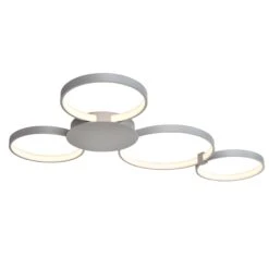 VONN LIGHTING VONN Capella VMCF41500AL 43" Integrated LED ETL Certified Ceiling Light Multi-Ring Semi Flush In Silver -VONN LIGHTING VMCF41500AL IMAGE WB2