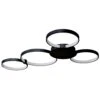 VONN LIGHTING VONN Capella VMCF41500BL 43" Integrated LED ETL Certified Ceiling Light Multi-Ring Semi Flush In Black
