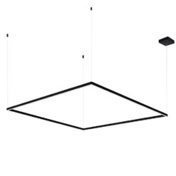 VONN LIGHTING VONN Atria VMCP35551BL 51" Integrated LED ETL Certified Square Chandelier, Height Adjustable Square Pendant, Black