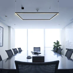 VONN LIGHTING VONN Atria VMCP35551BL 51" Integrated LED ETL Certified Square Chandelier, Height Adjustable Square Pendant, Black -VONN LIGHTING VMCP35551BL IMAGE 4