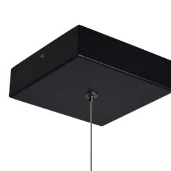 VONN LIGHTING VONN Atria VMCP35551BL 51" Integrated LED ETL Certified Square Chandelier, Height Adjustable Square Pendant, Black -VONN LIGHTING VMCP35551BL IMAGE WB3