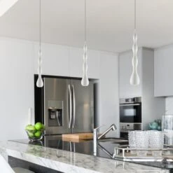 VONN LIGHTING VONN Polaris VMP24510WH 5" ETL Certified Integrated LED Height Adjustable Pendant Light In White -VONN LIGHTING VMP24510WH IMAGE 5