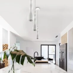 VONN LIGHTING VONN Polaris VMP24510WH 5" ETL Certified Integrated LED Height Adjustable Pendant Light In White -VONN LIGHTING VMP24510WH IMAGE 6