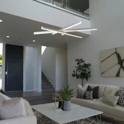 VONN LIGHTING VONN Sirius VMP25030AL 40" ETL Certified Integrated LED Pendant, Height Adjustable Chandelier In Silver -VONN LIGHTING VMP25030AL IMAGE 4