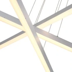 VONN LIGHTING VONN Sirius VMP25030AL 40" ETL Certified Integrated LED Pendant, Height Adjustable Chandelier In Silver -VONN LIGHTING VMP25030AL IMAGE WB3