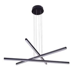 VONN LIGHTING VONN Sirius VMP25030BL 40" ETL Certified Integrated LED Pendant, Height Adjustable Chandelier In Black -VONN LIGHTING VMP25030BL IMAGE WB2