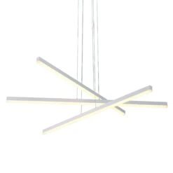 VONN LIGHTING VONN Sirius VMP25030WH 40" ETL Certified Integrated LED Pendant, Height Adjustable Chandelier In White