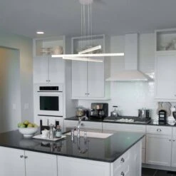 VONN LIGHTING VONN Sirius VMP25030WH 40" ETL Certified Integrated LED Pendant, Height Adjustable Chandelier In White -VONN LIGHTING VMP25030WH IMAGE 4 2