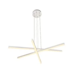 VONN LIGHTING VONN Sirius VMP25030WH 40" ETL Certified Integrated LED Pendant, Height Adjustable Chandelier In White -VONN LIGHTING VMP25030WH IMAGE WB1