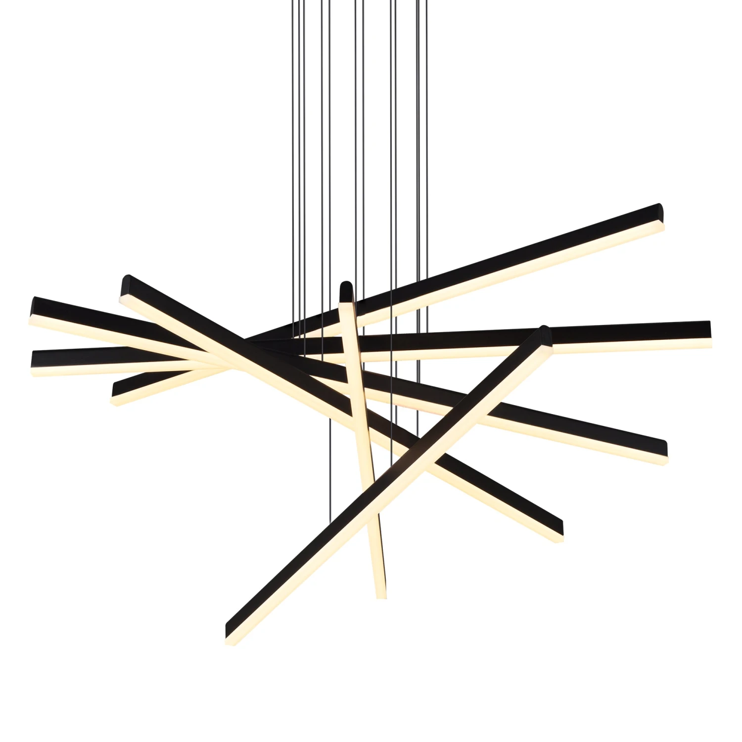 VONN LIGHTING VONN Sirius VMP25060BL 32" Integrated LED ETL Certified Pendant, Height Adjustable Chandelier In Black 3 VONN LIGHTING VONN Sirius VMP25060BL 32" Integrated LED ETL Certified Pendant, Height Adjustable Chandelier In Black