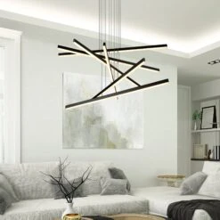 VONN LIGHTING VONN Sirius VMP25060BL 32" Integrated LED ETL Certified Pendant, Height Adjustable Chandelier In Black 20 VONN LIGHTING VONN Sirius VMP25060BL 32" Integrated LED ETL Certified Pendant, Height Adjustable Chandelier In Black -VONN LIGHTING VMP25060BL IMAGE 5
