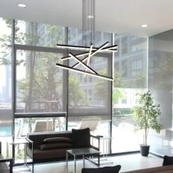 VONN LIGHTING VONN Sirius VMP25060BL 32" Integrated LED ETL Certified Pendant, Height Adjustable Chandelier In Black 22 VONN LIGHTING VONN Sirius VMP25060BL 32" Integrated LED ETL Certified Pendant, Height Adjustable Chandelier In Black -VONN LIGHTING VMP25060BL IMAGE 7