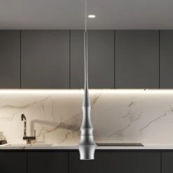 VONN LIGHTING VONN Polaris VMP26610AL 5" ETL Certified Integrated LED Height Adjustable Pendant Light In Silver -VONN LIGHTING VMP26610AL IMAGE 3