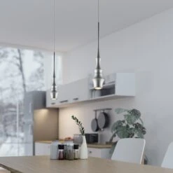 VONN LIGHTING VONN Polaris VMP26610AL 5" ETL Certified Integrated LED Height Adjustable Pendant Light In Silver -VONN LIGHTING VMP26610AL IMAGE 4