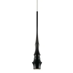 VONN LIGHTING VONN Polaris VMP26610BL 5" ETL Certified Integrated LED Height Adjustable Pendant Light In Black