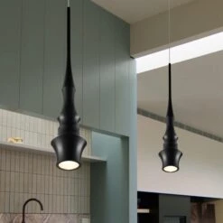 VONN LIGHTING VONN Polaris VMP26610BL 5" ETL Certified Integrated LED Height Adjustable Pendant Light In Black -VONN LIGHTING VMP26610BL IMAGE 3